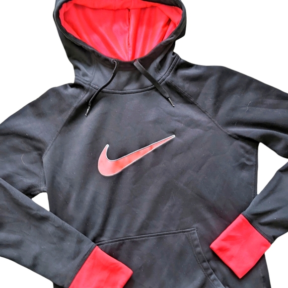Nike black and pink Hoodie pullover size medium - Picture 1 of 4